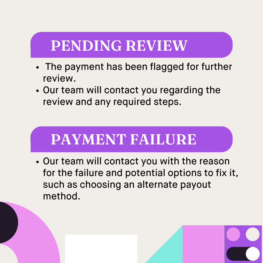 crowdgenbyappen's tweet photo. 💳 Payment statuses made simple!
Not sure what each payment status means on CrowdGen?
Swipe through this guide to learn what each status tells you.
#CrowdGenCommunity #PaymentGuide #WorkAnywhere #AICommunity #CrowdGen #Appen https://t.co/FpfhpFNr4W