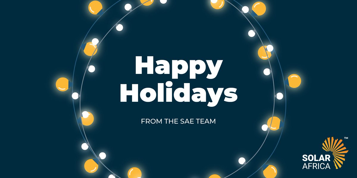 #TeamSolarAfrica is taking a much deserved break and we'll be back on 06 January 2025. Thank you to all of our partners, EPCs and customers for making this such a successful year. We can't wait to see what 2025 holds ✨