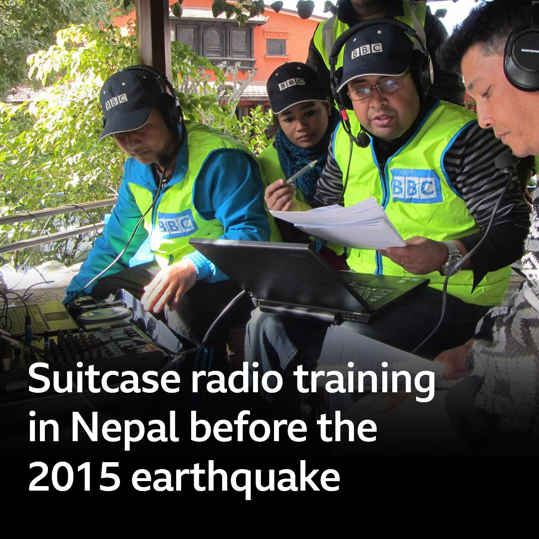 #25Years25Stories – on 25 April 2015, a 7.8 magnitude earthquake struck #Nepal causing mass devastation for 1.8 million people.  

Within hours of the earthquake, we were working with <a href="/bbcnepali/">BBC News Nepali</a> to get lifesaving information to people in immediate need. 

bbc.in/3P8ddFP