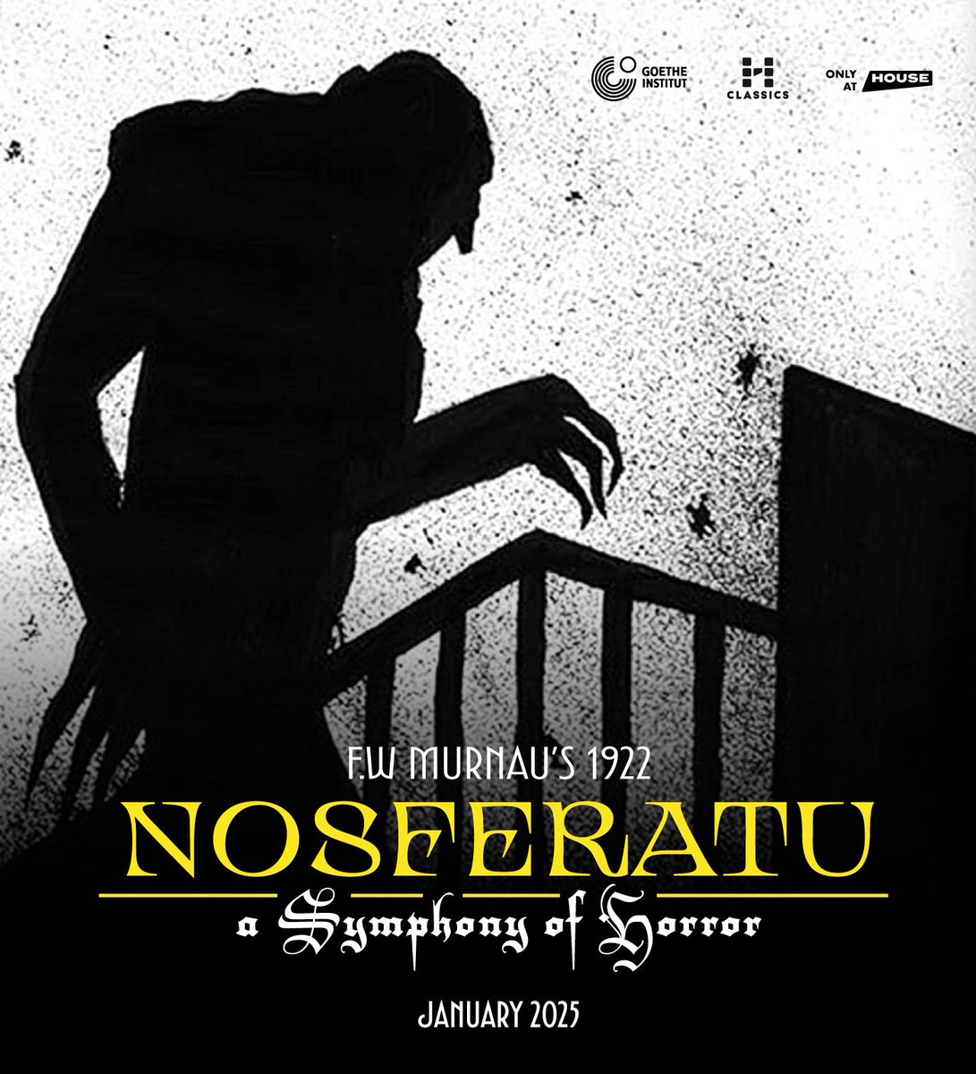 100 ปีก่อน.. ปีศาจร้ายปรากฏตัวครั้งแรกบนจอภาพยนตร์
ขอเชิญสัมผัสต้นฉบับความสยองโดย "เอฟ ดับเบิลยู มูร์เนา"
#NosferatuASymphonyOfHorror
โปรแกรม House Classics เดือนมกราคม 2025
ที่โรงภาพยนตร์ <a href="/houseSamyan/">HOUSE SAMYAN</a> เท่านั้น*ทุกที่นั่ง 100 บาท
สนับสนุนภาพยนตร์โดย #GoetheThailand
#Nosferatu1922