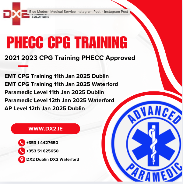 Are you an EMT Paramedic or AP who needs to complete CPG Upskilling to 2021 2023 version? We have several courses coming up in Dublin and Waterford for all levels fins out more and book here dx2training.ie/events/categor…