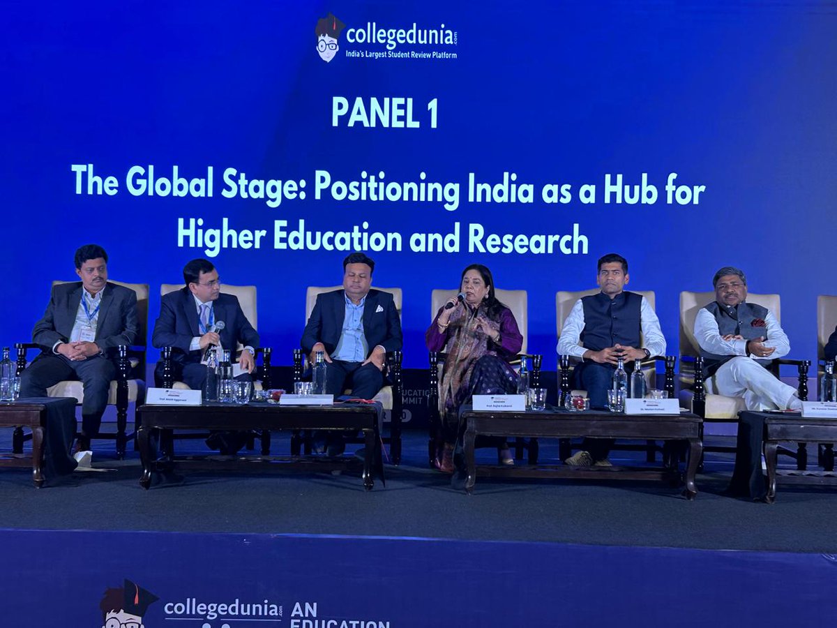 At the <a href="/college_dunia/">collegedunia.com</a> Connect 4.0 summit, Honourable President Prof. <a href="/RajitaBagga/">Rajita Bagga</a> of Sri Sri University participated in a vital discussion on “The Global Stage: Positioning India as a Hub for Higher Education and Research.”

She highlighted India’s growth towards becoming a