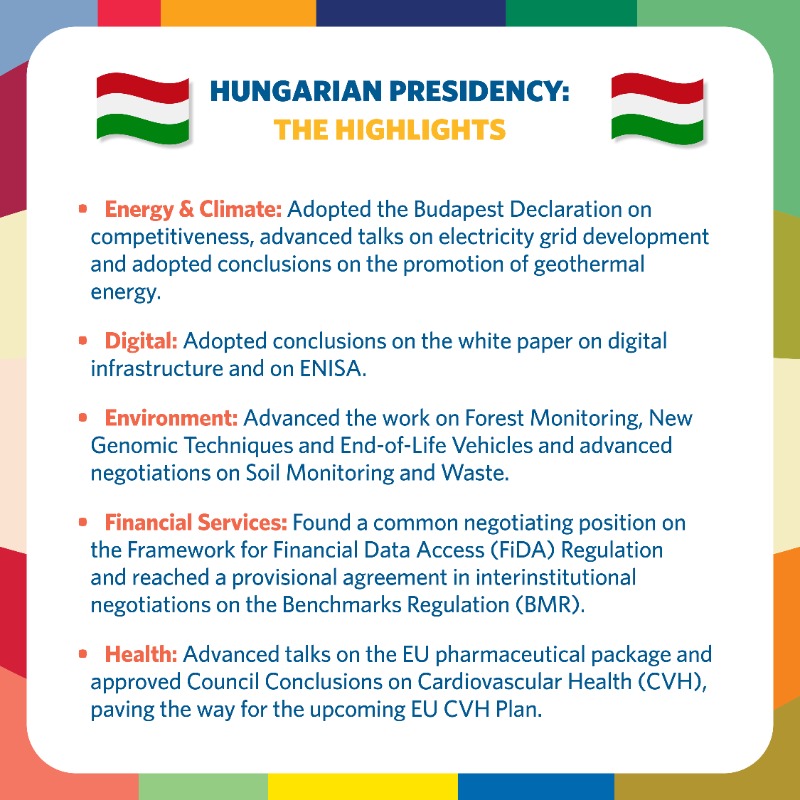 fleishmanEU's tweet photo. 👋Goodbye, Hungary! 🇭🇺 

The #HungarianPresidency of the @EUCouncil draws to a close today, paving the way for Poland to take office.

Swipe through to learn more about the presidency &amp; discover the highlights of Hungary’s term, with expert insights from Gábor Fadgyas, @fh_cafe👇