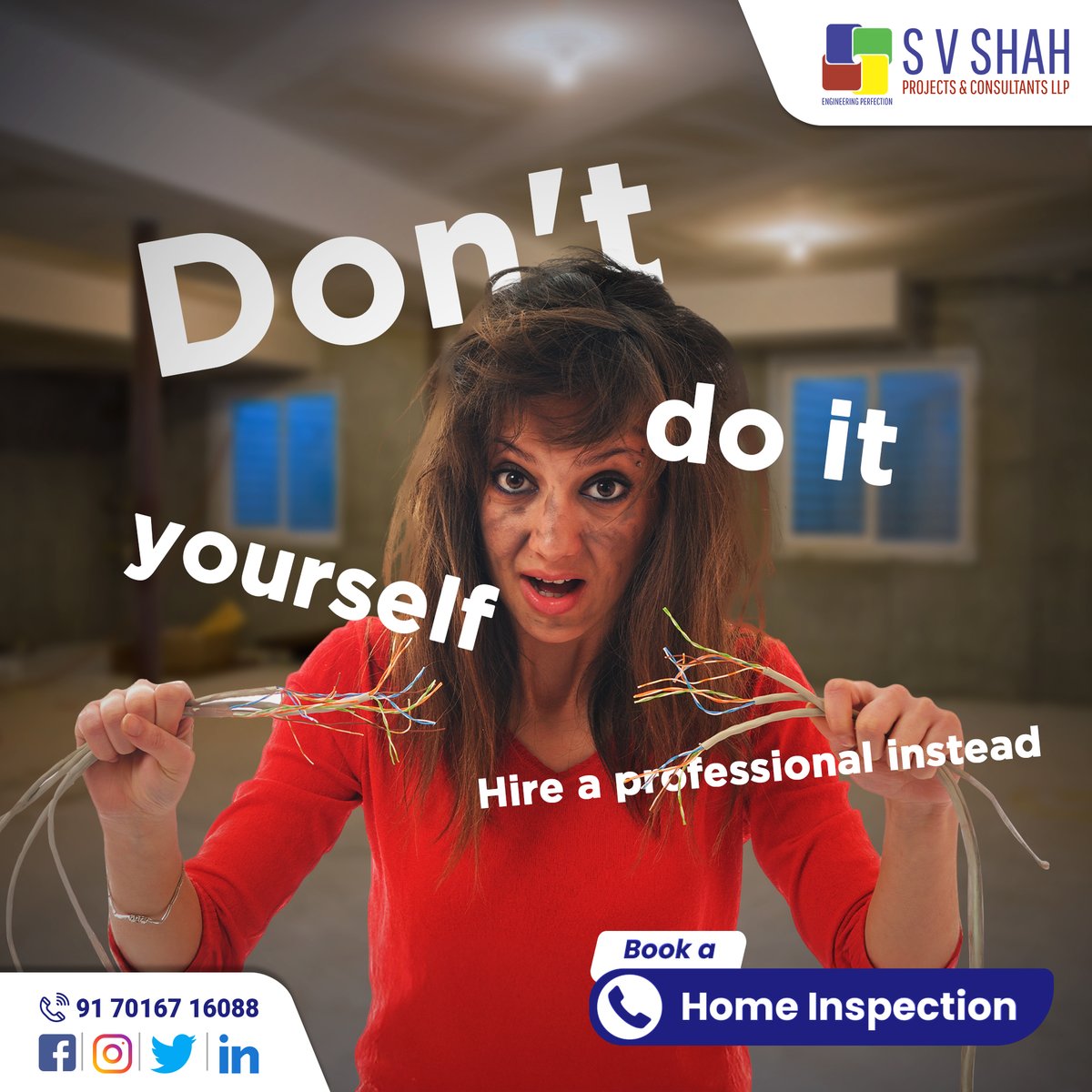 SVShahProjects's tweet image. Not all tasks are meant to be DIY! Hire experts to keep your home safe and sound. 🔧

Contact us on +91 70167 16088 for a professional home inspection now! 📲

#EngineeringPerfection #HomeSafety #SVShahProjects #InspectionExperts #SVShahProjectsandConsultants