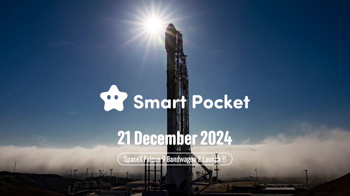 Countdown for the launch of the SpaceX rocket carrying the Smart Pocket official logo have begun.

AirDrop and Free Mint coming soon will be held to commemorate the launch of the rocket!

SpaceX official site and live distribution <a href="/SpaceX/">SpaceX</a> ▼
