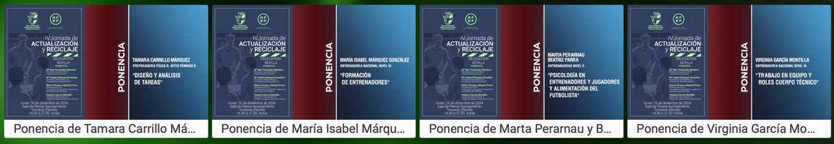 📒 𝙀𝙣𝙩𝙧𝙚𝙣𝙖𝙙𝙤𝙧𝙚𝙨 

⚽️ Guarda las 4 ponencias y las disfrutas en Navidad.

🗣️ Tamara Carrillo del <a href="/RealBetisFem/">Real Betis Féminas</a> María Isabel Márquez, Marta Perarnau <a href="/Marta20Perarnau/">Marta Perarnau</a> y Virginia García <a href="/virgy_garcia/">Virginia García</a> 

📺 Disposinles en Novedades de #RFAFtv 

#EntrenadoresRFAF