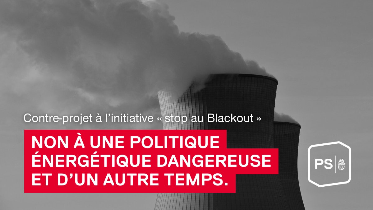 PSSuisse's tweet image. À travers son contre-projet à l’initiative « stop au Blackout », le Conseil fédéral, par le ministre de l’énergie Albert Rösti, souhaite lever l’interdiction de construction de nouvelles centrales nucléaires. Une politique énergétique d’un autre siècle.
👉 sp-ps.ch/fr/artikel/ini…