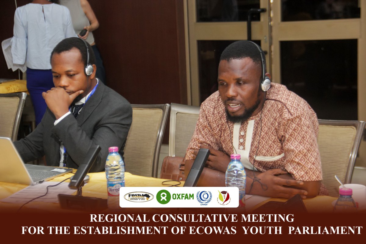 fosdagh's tweet photo. Day 2 and the final day of the Regional Consultative Meeting for the establishment of the ECOWAS Youth Parliament is ongoing.

Inspiring energy here, as participants collaborate to develop more effective approaches to establishing the ECOWAS Youth Parliament. https://t.co/fvpuYvCExT