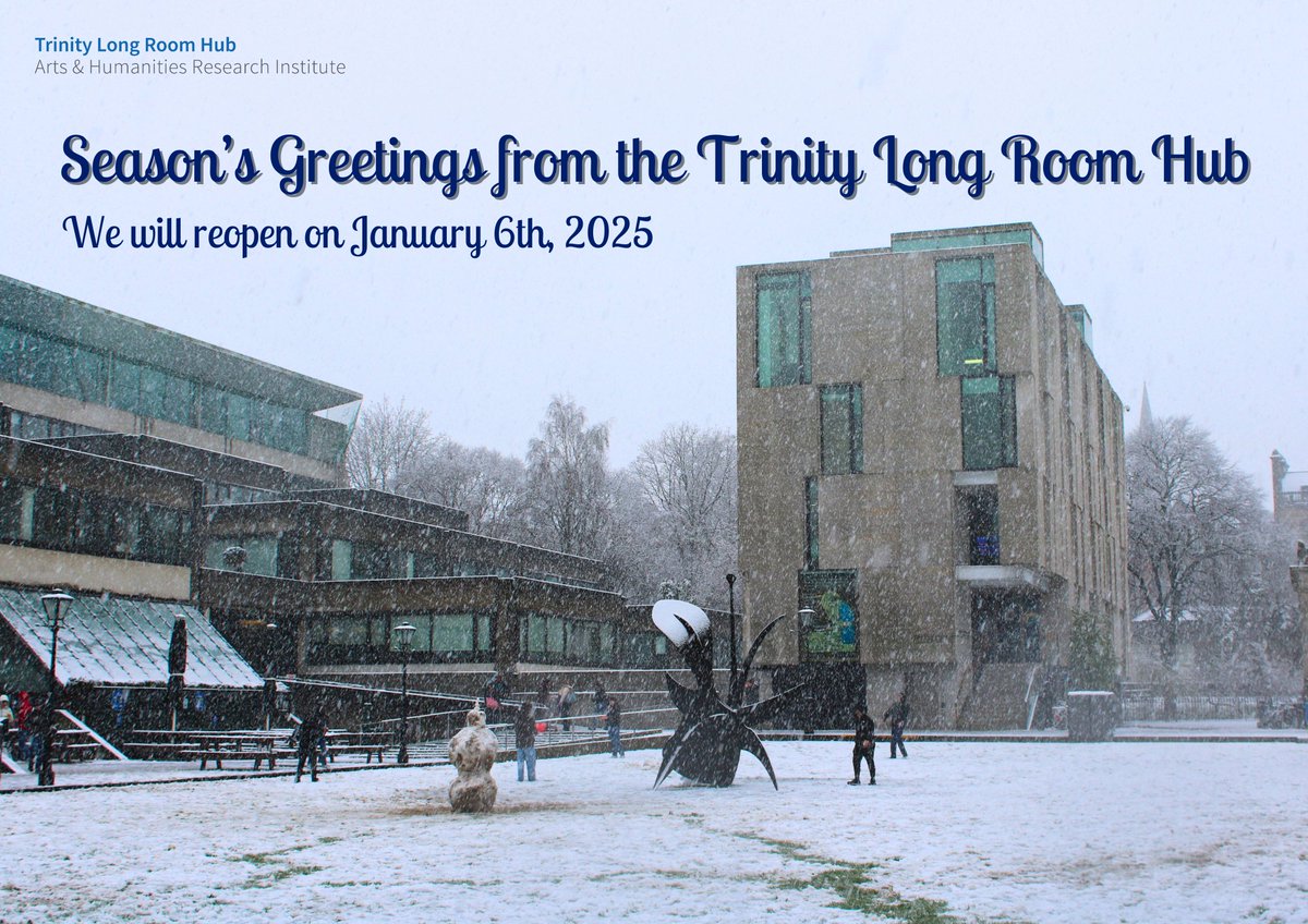 Trinity Long Room Hub (@tlrhub) on Twitter photo Wishing you a very Merry Christmas and a joyful holiday season, from all of us at the Trinity Long Room Hub! 🎄✨
See you in 2025!🎉
#HubMatters Wishing you a very Merry Christmas and a joyful holiday season, from all of us at the Trinity Long Room Hub! 🎄✨
See you in 2025!🎉
#HubMatters