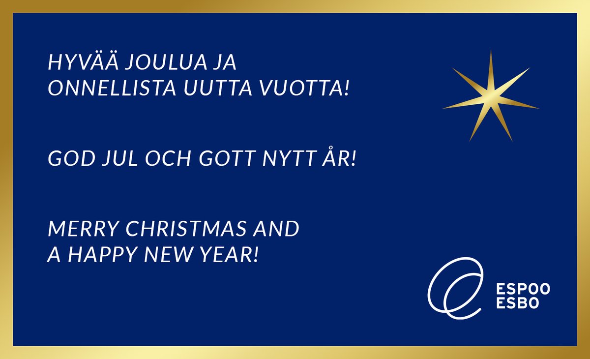 Tilapalvelut toivottaa kaikille espoolaisille iloista joulunaikaa ja onnekasta uutta vuotta 2025.