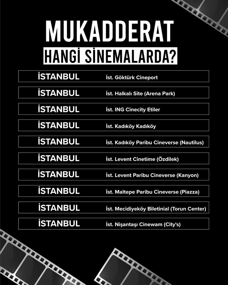 mukadderatresmi's tweet photo. “Mukadderat” bu hafta hangi sinemalarda? 👇🏻 https://t.co/L02QrtFoN4
