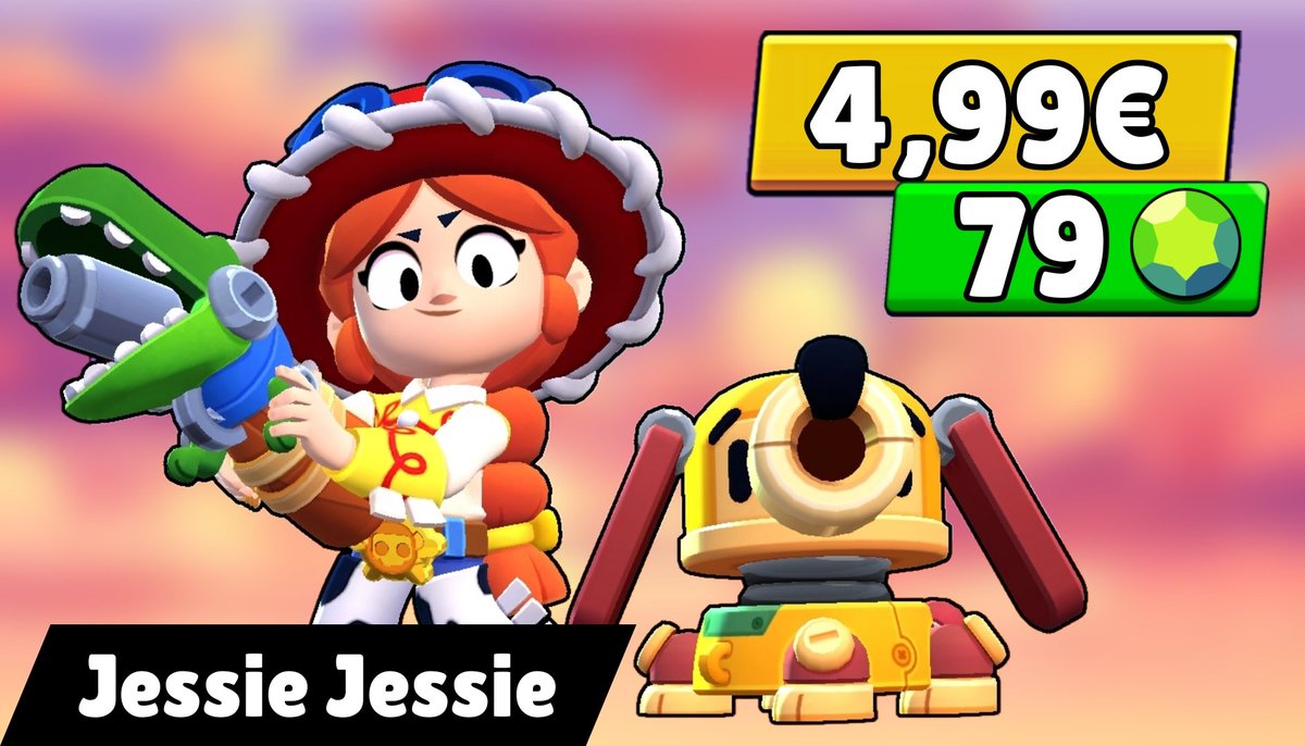 brawniverse's tweet photo. 🔔👤 NUEVA SKIN "Jessie Jessie"! 👤🔔

Ha venido de forma exclusiva con su emote y grafiti por 4,99€

Y también solo la skin por 79 GEMAS! 

¿Te la vas a pillar? 👀

#BrawlStars #skin #Jessie #Novedad https://t.co/VTccnMaGE4