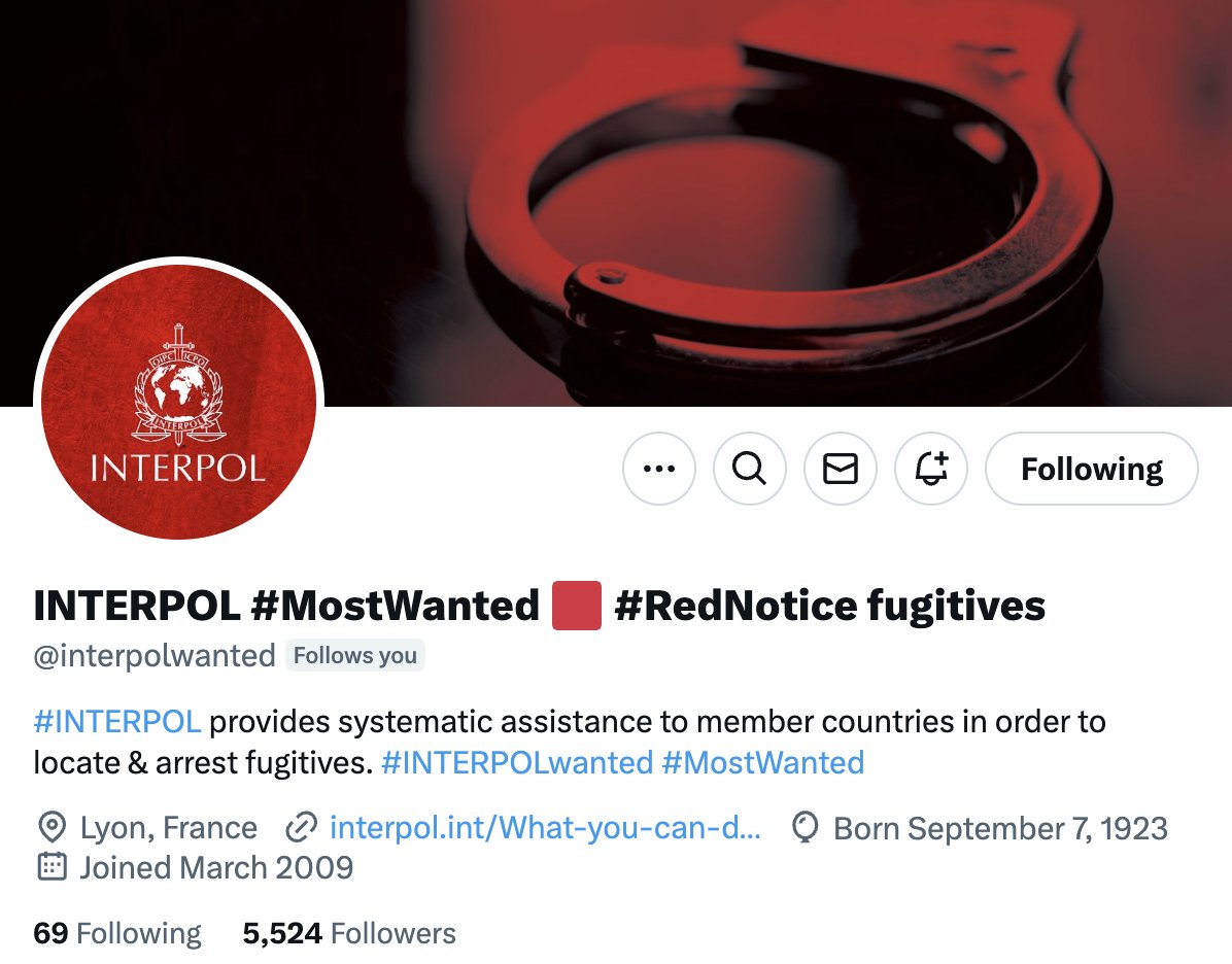 INTERPOL tweet media
