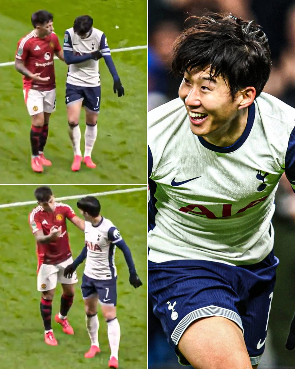 ESPNUK's tweet photo. Lisandro Martinez was hurrying Son Heung-min to take the corner he then scored from 😅 https://t.co/0VYAWo3kNB