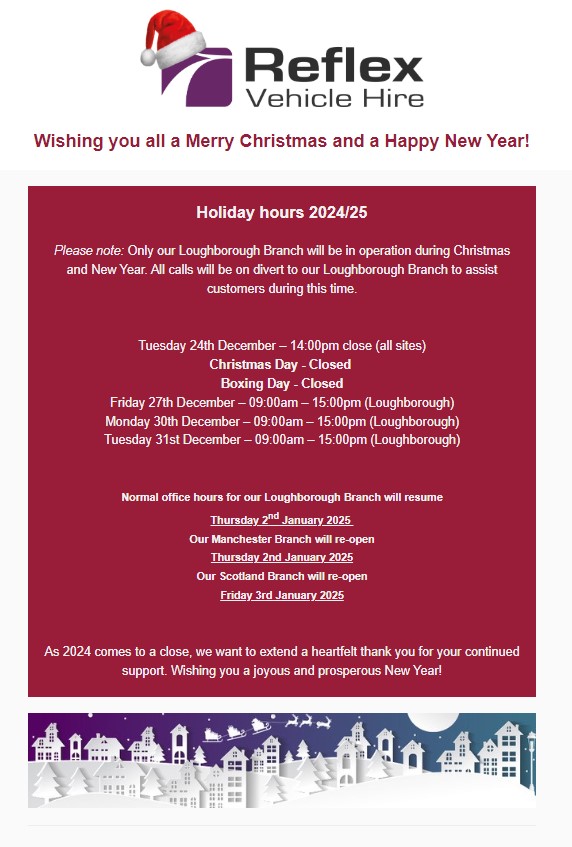 🎄 🌟 Wishing you a Merry Christmas and a Happy New Year 🌟 🎄

As we wrap up 2024, we want to thank you for your continued support and partnership. We look forward to continuing our journey together into 2025 and keeping you safely on track for the year ahead!

#MerryChristmas