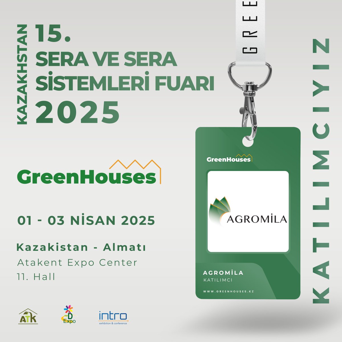 intro_fair's tweet image. 1-3 Nisan 2025 tarihleri arasında Kazakistan&apos;ın Almatı şehrinde gerçekleşecek olan GreenHouses Expo Kazakistan Fuarımızda “AGROMİLA” yerini aldı!

#ıntrofair #IntroExhibitionConference #GreenhousesExpo2025 #kazakistanserafuarı #serafuarı2025 #greenhousesexpo2025 #almatı #fair
