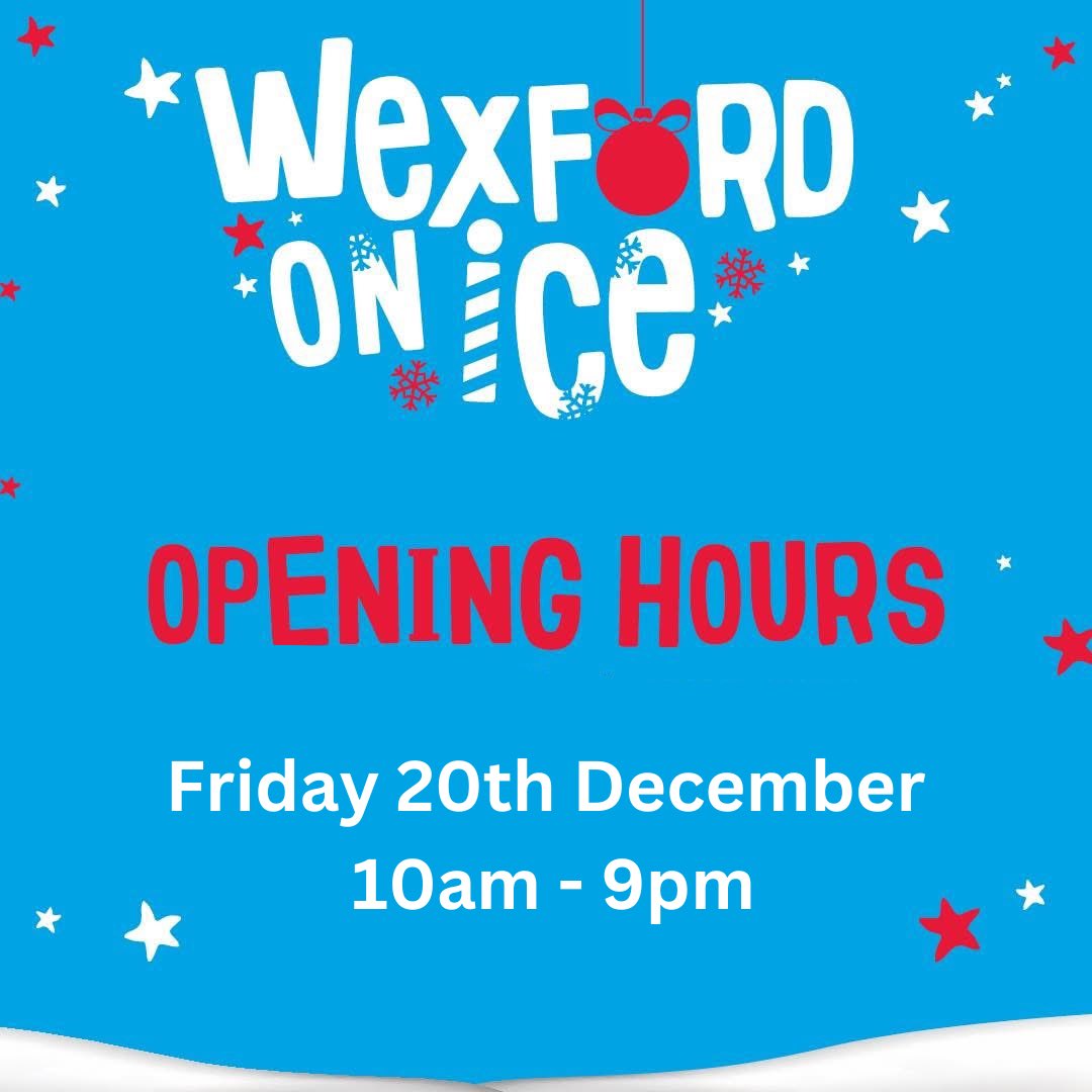 What better way to celebrate the Christmas holidays than a full day of ice skating⛸️

Open today from 10am - 9pm!

Book online to avoid disappointment, wexfordonice.com