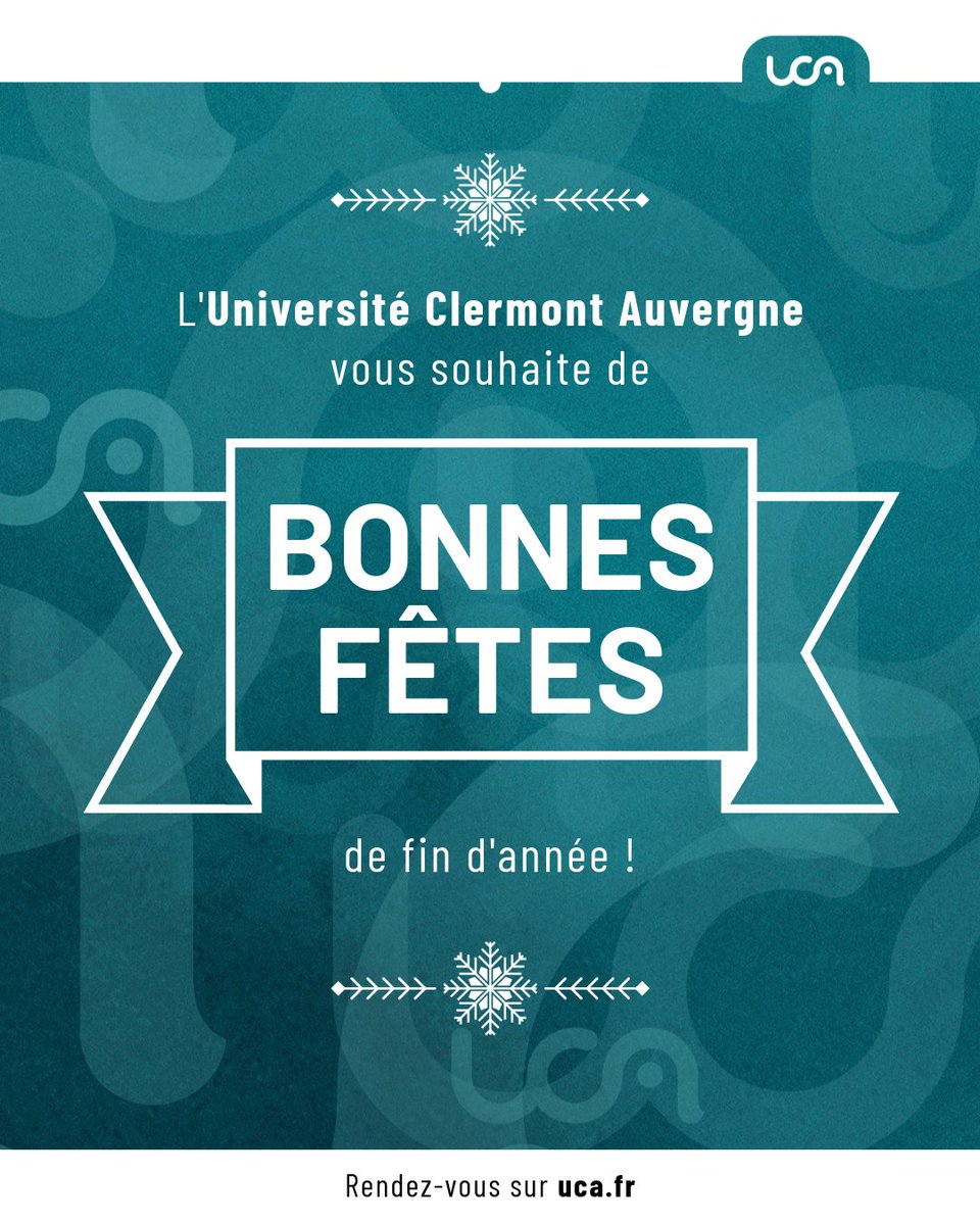 ❄ #HIVER | Bonnes fêtes de fin d'année ! 🎄✨
L'UCA est de retour début janvier 🌟
📲 uca.fr