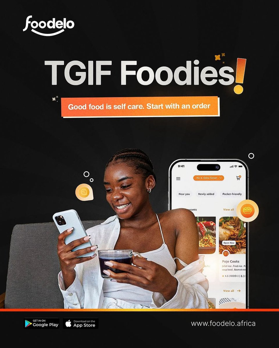 foodelo_ng's tweet image. TGIF, foodies! 🎉 Start your weekend with a delicious treat you deserve. 😎🍴 Good food equals good vibes, so why not indulge? Order now and let’s make this weekend one to remember! 20% off all orders is still on, don&apos;t miss out on this one 🕜 

#Foodelo #TGIFVibes #FoodieWeekend