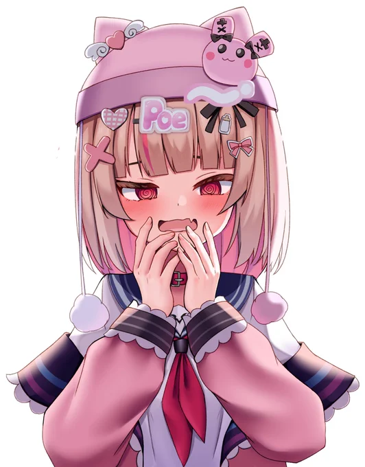 ダンロン2配信で狛枝くんに情緒めちゃくちゃにされてるりりむを描きたかった #りりむとおえかき