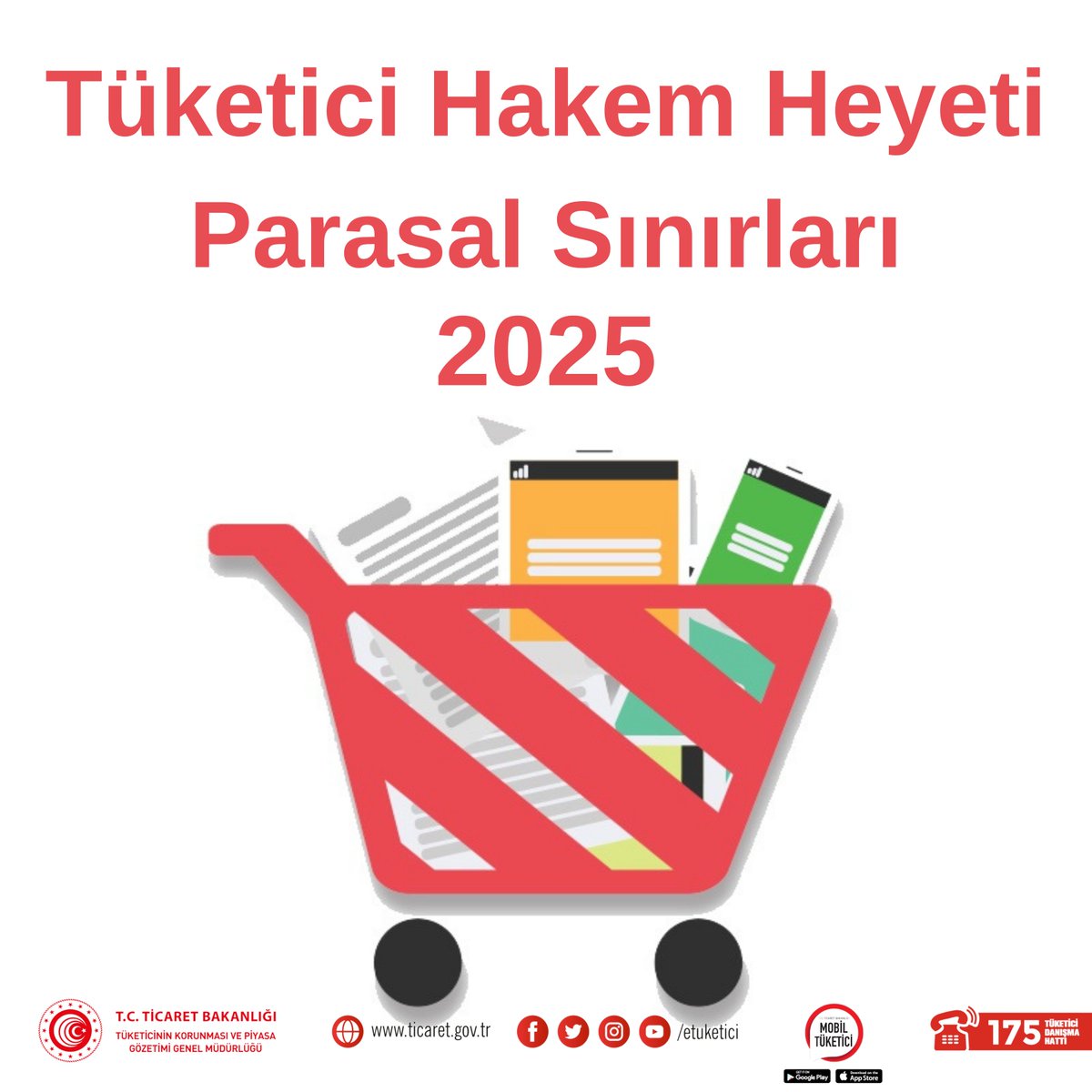 etuketici's tweet photo. 2025 Yılında geçerli olacak Tüketici Hakem Heyeti parasal sınırı arttırıldı.
Buna göre;
149 bin Türk Lirasının altında bulunan uyuşmazlıklarda İlçe veya İl Tüketici Hakem Heyetlerine başvuru yapılması zorunludur.
UNUTMAYIN 
TÜKETİCİ HAKEM HEYETİNE
BAŞVURULARDA ÜCRET ÖDENMEZ https://t.co/0ovN9QTKfT