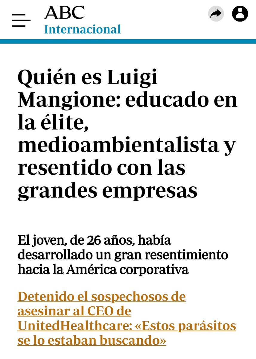 MycaGS's tweet photo. @abc No os da vergüenza poner esto? En serio, es que estoy alucinando.
No está bien matar, pero echar la culpa de su actuación a que era "medioambientalista" y "odiaba a las grandes corporaciones "deja mucho que desear del periodismo que hacéis. Gracias por incentivar el odio. https://t.co/bHsIkd9fxz