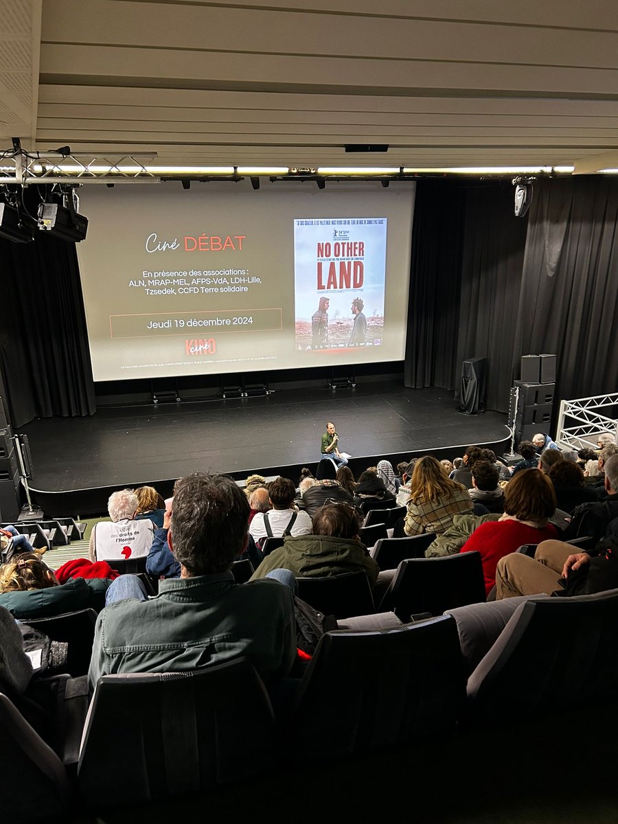 Beau succès pour la projection de No Other LAnd au <a href="/Kino_Cine/">Kino-Ciné</a> qu'on remercie de son accueil! 

Merci aux associations partenaires pour leur participation et leur soutien 

@MRAPMEL <a href="/TSDKcollectif/">Tsedek !</a> <a href="/ccfd_tsolidaire/">CCFD-Terre Solidaire</a> <a href="/AFPSOfficiel/">Association France Palestine Solidarité</a> et Amitié Lille Naplouse