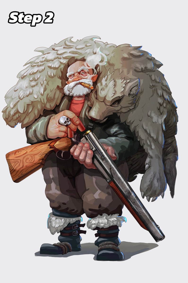 gamedev2dart's tweet image. Shotgun hunter by Ekaterina Kuznetsova ✍️