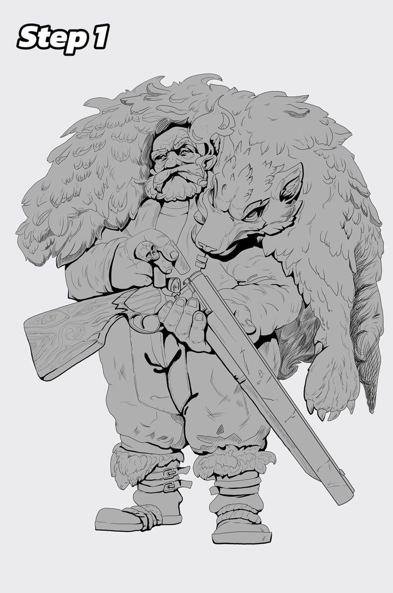 gamedev2dart's tweet image. Shotgun hunter by Ekaterina Kuznetsova ✍️