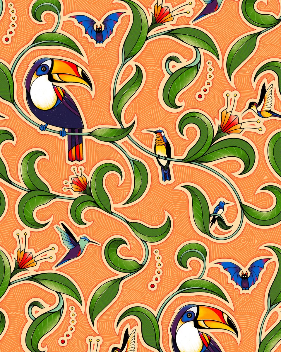 andreaspreis's tweet image. I always loved to create patterns, but somehow only very rarely do it. Here’s one to add some warmth to these cold and dark days. Which color do you think looks better?