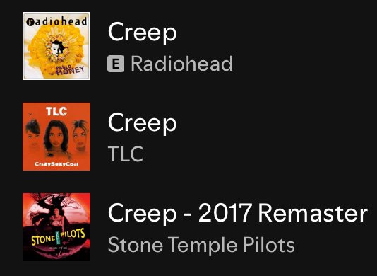 Choose your 90s Creep: