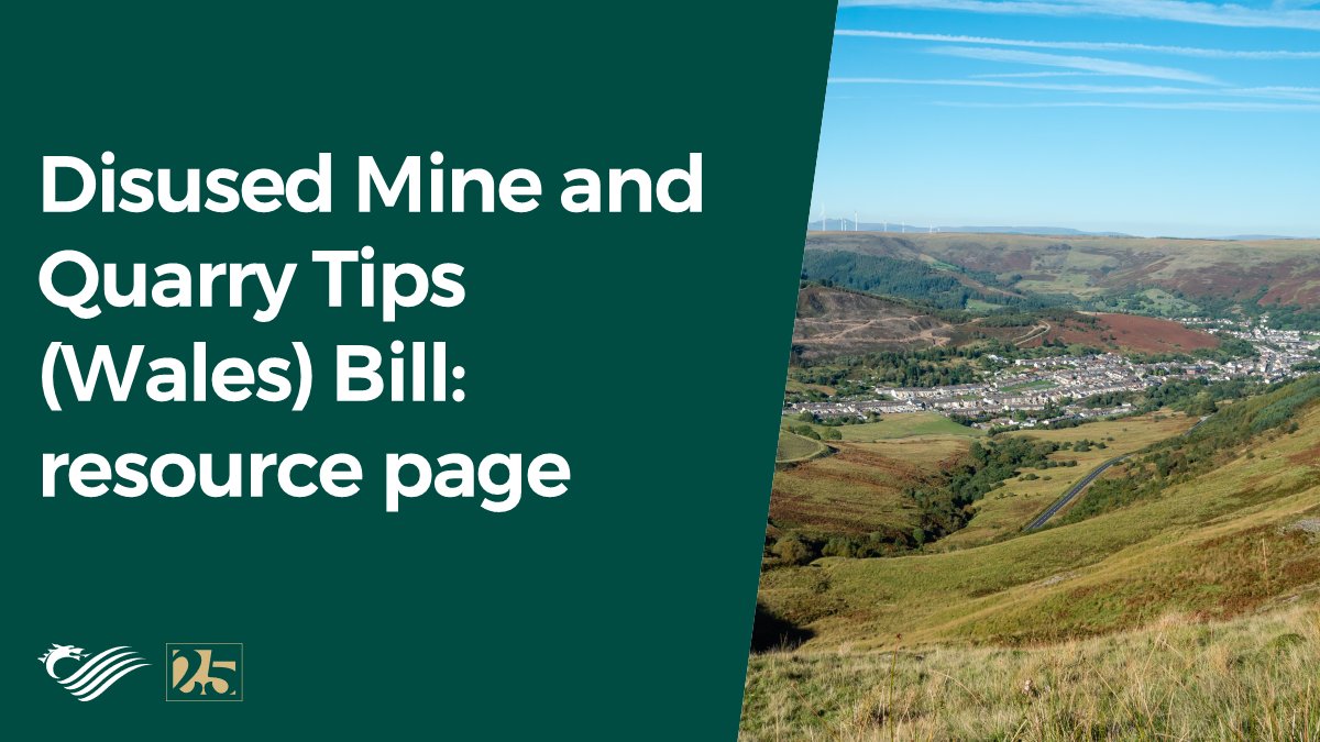 SeneddResearch's tweet photo. The Disused Mine and Quarry Tips (Wales) Bill was introduced into the Senedd on 9 December. 

What does the Bill do and how will it achieve its aims? 

Find out more on our resource page.
➡️https://t.co/70JOewWtkr https://t.co/I9hjsdAZjl