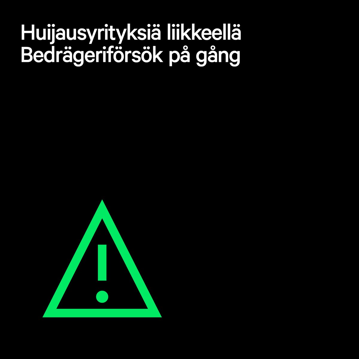Huijareita liikkeellä Aktian nimissä – älä koskaan jaa henkilökohtaisia tietojasi puhelimitse, sähköpostitse tai tekstiviestitse.