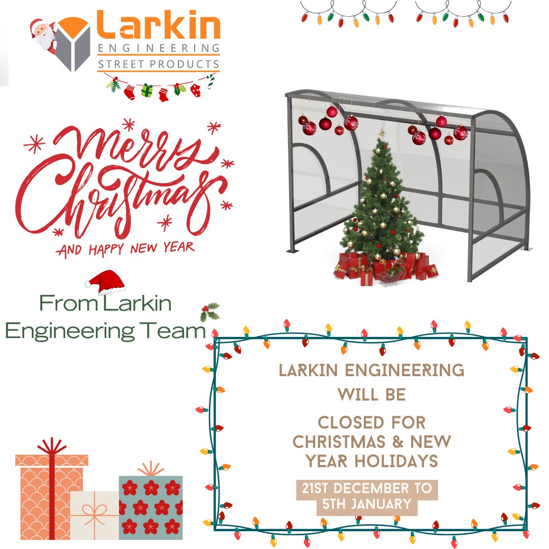 Holiday season is here! 🎉 From Larkin Engineering, Merry Christmas &amp; a joyful New Year. We're on break from Dec 21 to Jan 5. Thanks for your support—see you in 2024! #MerryChristmas #HappyNewYear

#MerryChristmas #HolidaySeason #HappyNewYear #LarkinEngineering #FestiveBreak