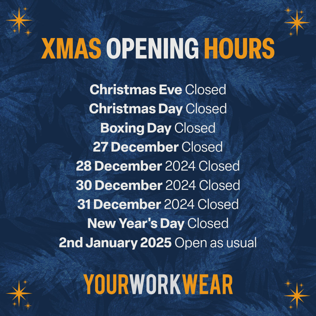 YourWorkWear's tweet photo. We're taking a break to enjoy the festive season. 🎄🎅  

We’ll be back in 2025 for all your workwear needs! 

Check our Christmas opening hours to avoid disappointment. 

#GatesheadWorkwear #GatesheadBusiness #NorthEastWorkwear https://t.co/yogGWZlFKQ