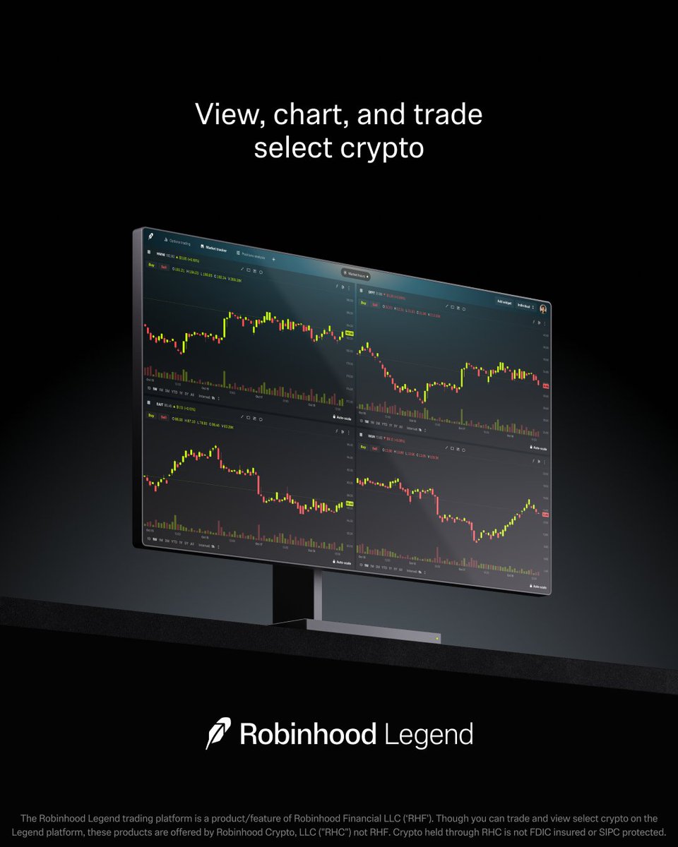 Crypto on Robinhood Legend has started rolling out. General availability  for customers coming soon.