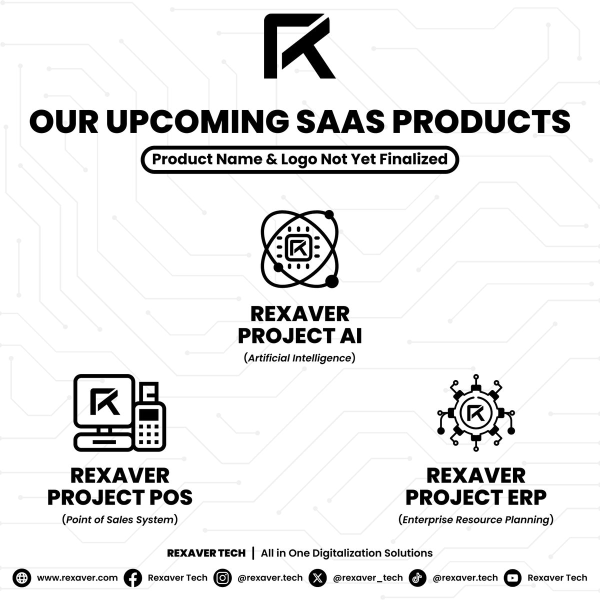 rexavertech's tweet photo. Our Upcoming SaaS Products! 📅

Rexaver Tech is currently developing some subscription based SaaS (Software as a Service) Products
1. Rexaver Project AI (Artificial Intelligence)
2. Rexaver Project POS (Point of Sales System)
3. Rexaver Project ERP (Enterprise Resource Planning) https://t.co/yY7feaHhO3