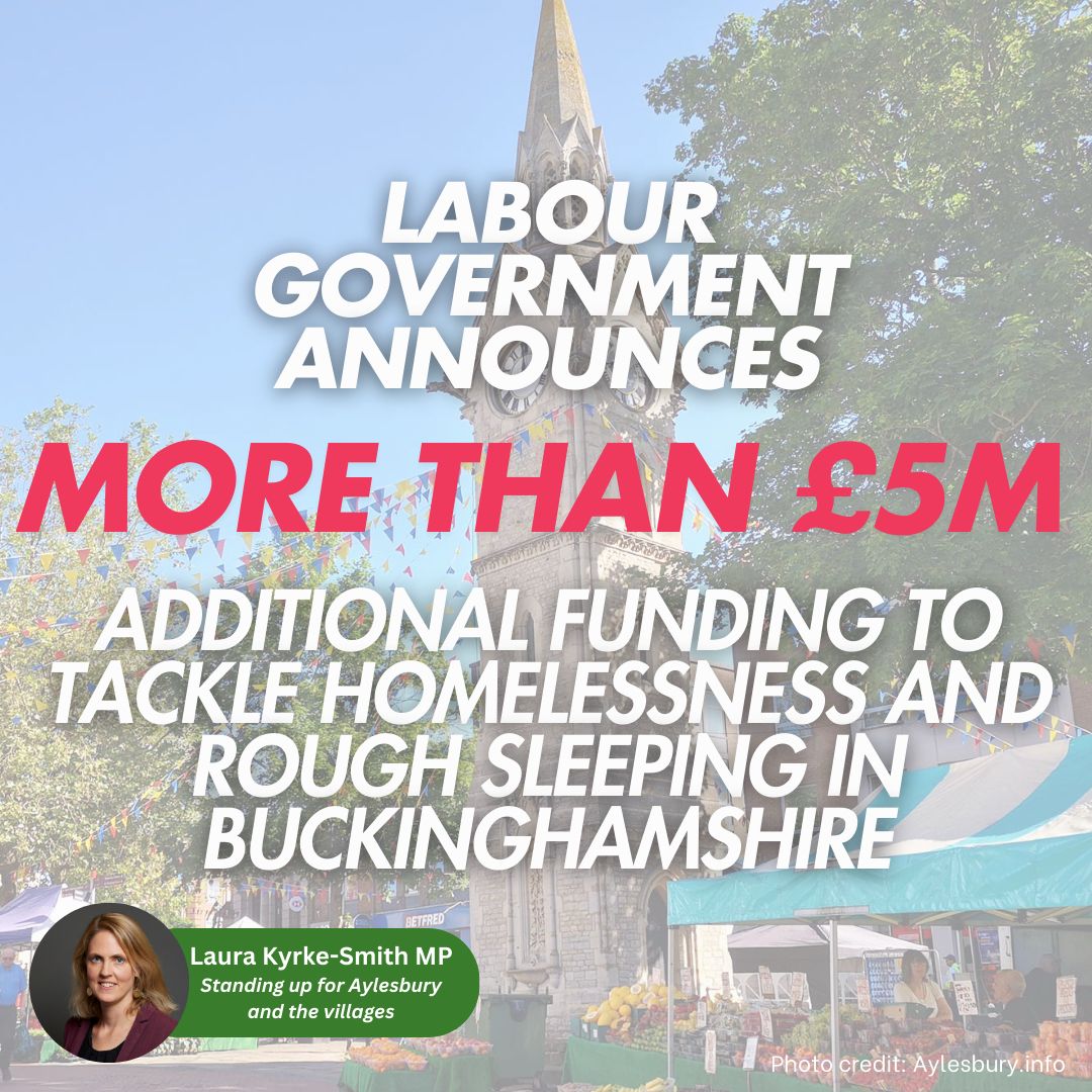 Aylesbury Labour 🌹 (@aylesburylabour) on Twitter photo 🏡What can we to do make Aylesbury a town where rough sleeping and #homelessness are met with dignified, real solutions?
<a href="/UKLabour/">The Labour Party</a> pledge £5m+ for Bucks to meet these issues.
This is what happens when we have an MP that fights for us 🎉 <a href="/laurakyrkesmith/">Laura Kyrke-Smith MP</a>
#Labour #change 🏡What can we to do make Aylesbury a town where rough sleeping and #homelessness are met with dignified, real solutions?
<a href="/UKLabour/">The Labour Party</a> pledge £5m+ for Bucks to meet these issues.
This is what happens when we have an MP that fights for us 🎉 <a href="/laurakyrkesmith/">Laura Kyrke-Smith MP</a>
#Labour #change
