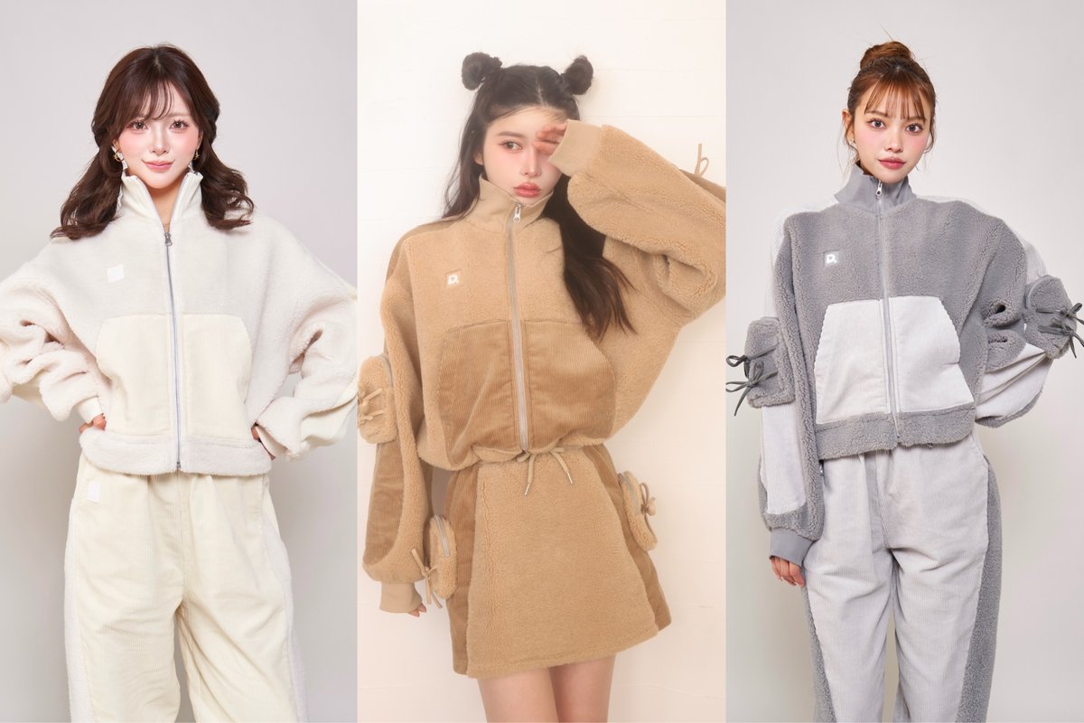 Darich ボアコンビリボンポケットブルゾン スカート セットアップ F  