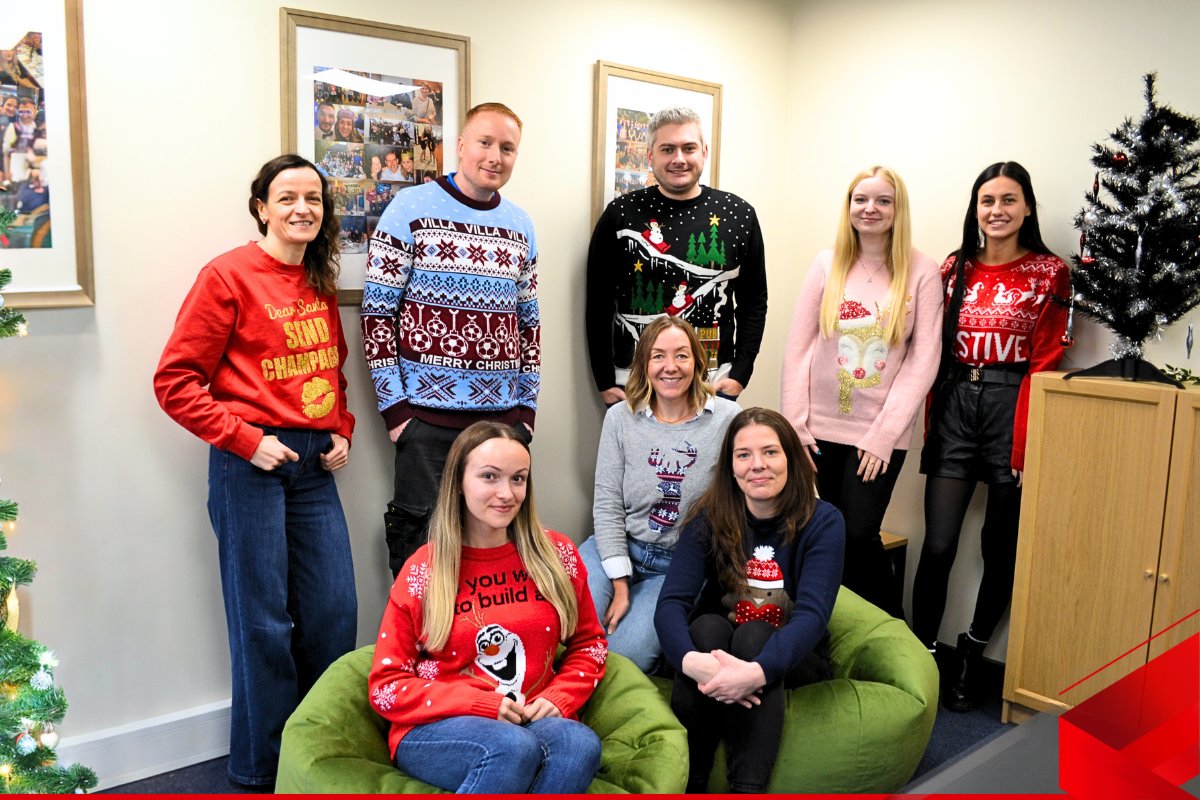 Techsil's tweet image. 🎉🎄Happy National Ugly Christmas Sweater Day! 🎅✨ 
Let’s embrace the tacky, the bright, and the downright ridiculous! Today, TECHSiL are rocking the knitted masterpieces! 
#UglySweaterDay