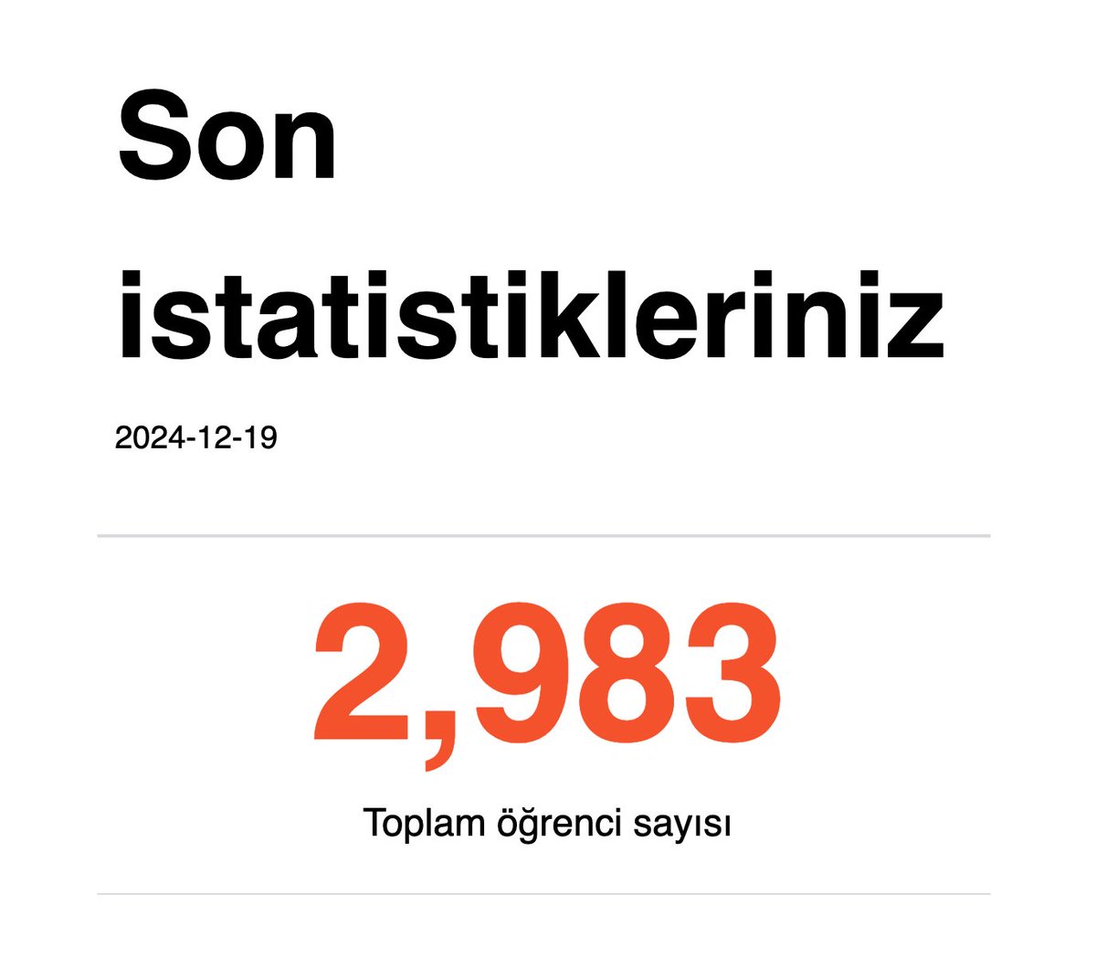 3000. öğrencime tüm kurslarımı ücretsiz hediye edeceğim. yıl bitmeden 3000 olabilir miyiz?
udemy.com/user/nuriergin…
