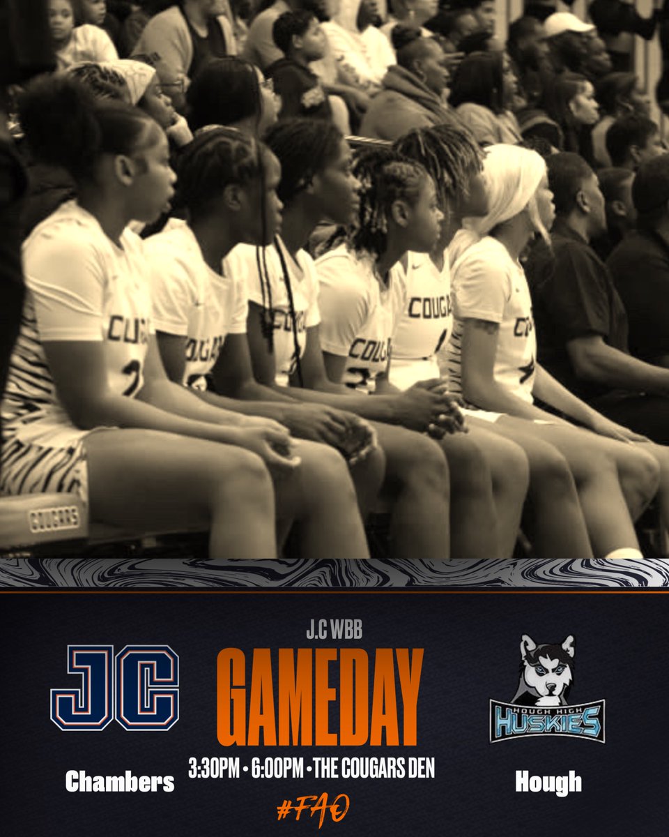Join us live on IBM Drive as The Lady Cougars 1-4 (1-0) take on Hough 6-1 (0-1)

Tip off times: 3:30pm JV 6:00pm Varsity #FAO #TheStandard