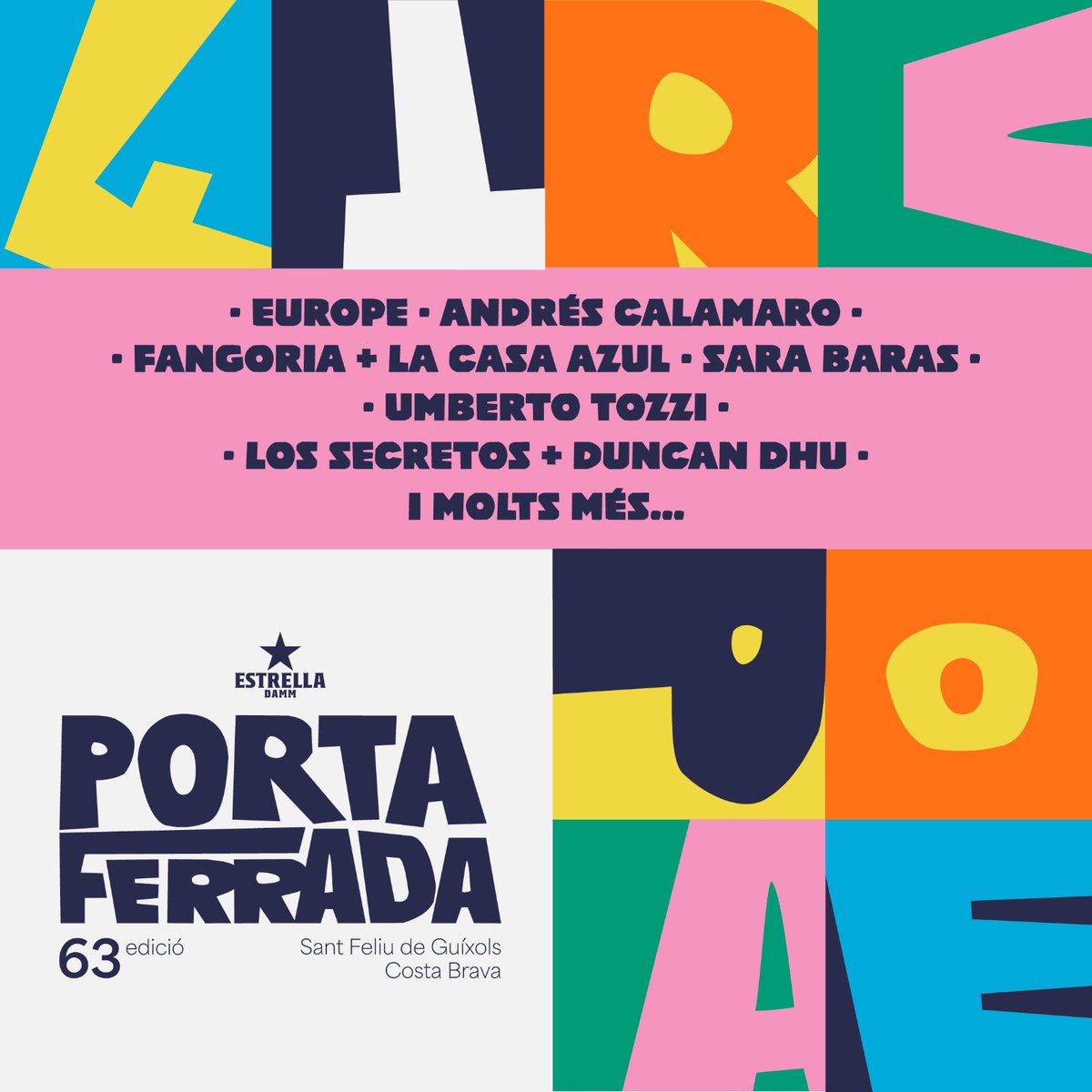 Comença a marcar l'estiu al calendari perquè els primers noms ja són aquí.

Preparats per viure la música com mai? Això és només el començament.

🎟️ Compra ja les teves entrades al web portaferrada.cat

#PortaFerrada #CostaBrava #viulestiuasantfeliu