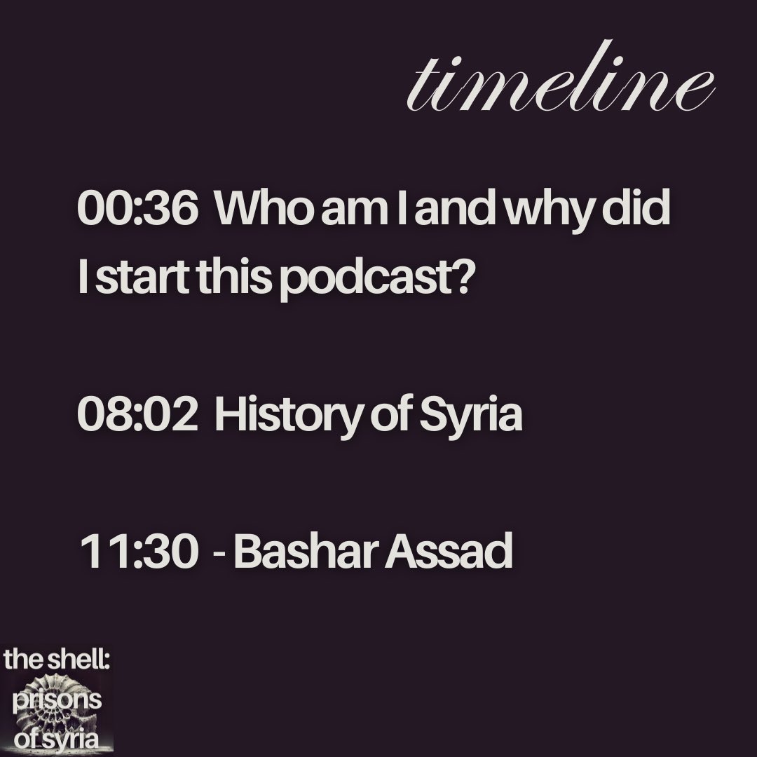 🎙️ The Shell: Prisons of Syria is live with its first episode!

Join me as I delve into the history of the Assad dictatorship in Syria and the unfolding of a 13-year-long revolution. Discover my personal story and the reasons behind starting this podcast.

Listen now 👇🏻