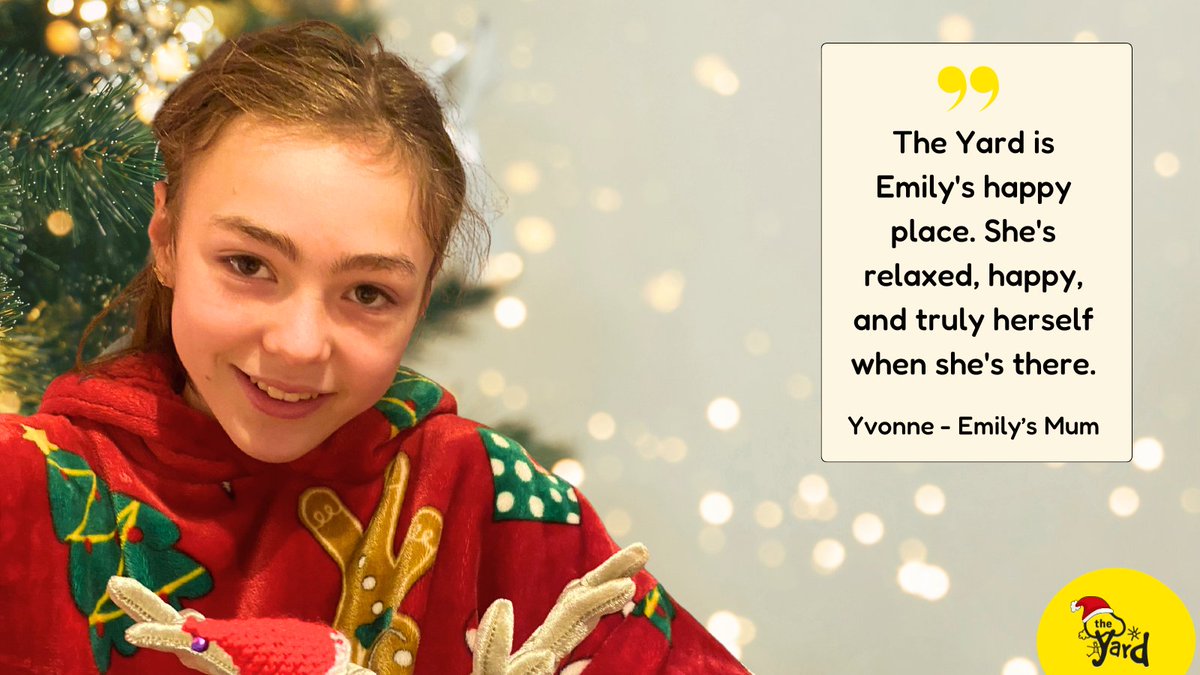 This Christmas, your support can light up lives like Emily’s.
Help The Yard create safe, fun spaces where children with disabilities can thrive all year round. 🌟

Donate👉 bit.ly/4gv3o0T

#TheYard #ChristmasAppeal #DisabilityInclusion #Charity