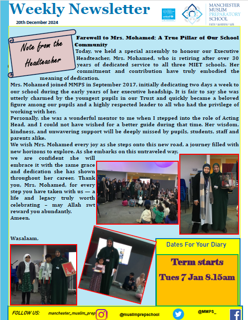 Manchester Muslim Preparatory School tweet media