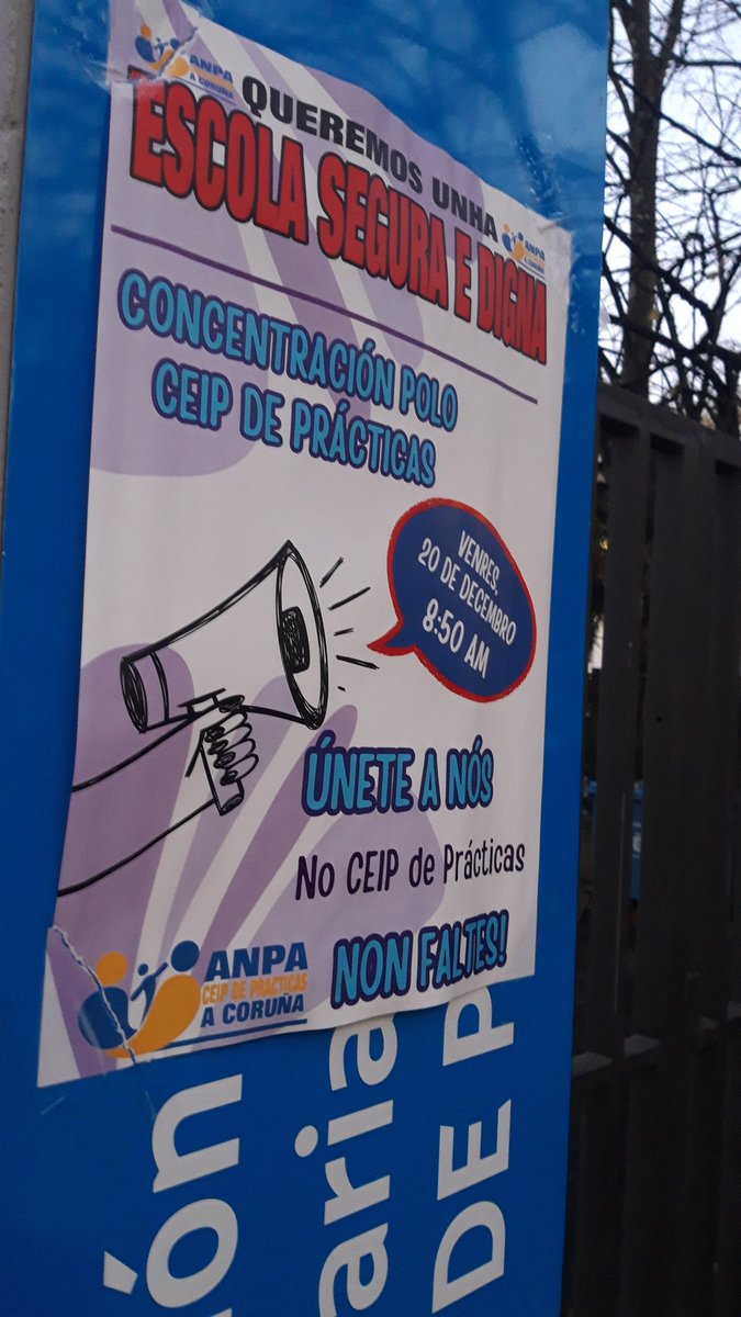 BNGACorunha's tweet photo. Esta mañá comezou para nós apoiando as familias da ANPA do CEIP de Prácticas @PracticasLoita por un centro seguro e digno. Frente ao abandono institucional a súa acción! Alí estiveron, acompañando a mobilización, @MercedesQueixas e @DavidAjdhar https://t.co/MTmlGeDZ2A