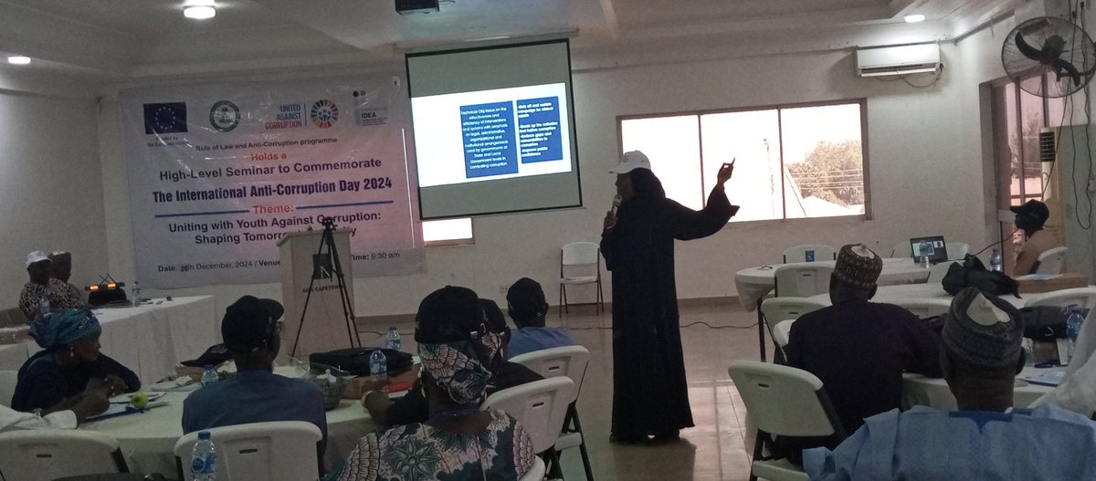 ZeebabsZb's tweet photo. Today @AdamawaGov celebrate #International Anti-Corruption Day 2024 @EUinNigeria funded @RoLACNG implemented by @Int_IDEA host #High-Level session on #Uniting with youth Against Corruption: Shaping Tomorrow held @AUNHOTEL1 @AdsacS. https://t.co/LKhJBF2ur4