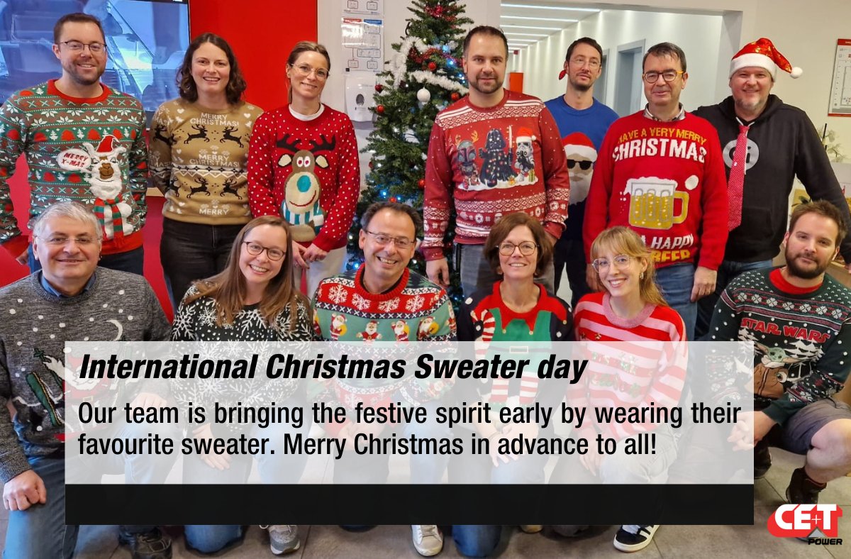 🎄✨ Feeling festive! Today, we're bringing the holiday cheer a little early by celebrating International Christmas Sweater Day.  Our team is rocking their coziest, craziest, and most cheerful sweaters! 🎅🧶 Merry Christmas in advance!
 
#ChristmasSweaterDay #FestiveSpirit