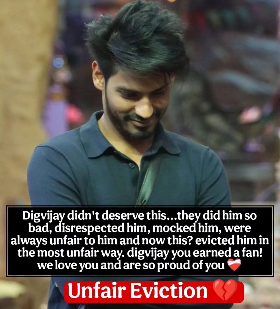 sarab1907's tweet photo. He should be back in the show. He was to be in top 3. Bring him back. @BiggBoss #JusticeForDigvijay https://t.co/vAmLBXKUwq